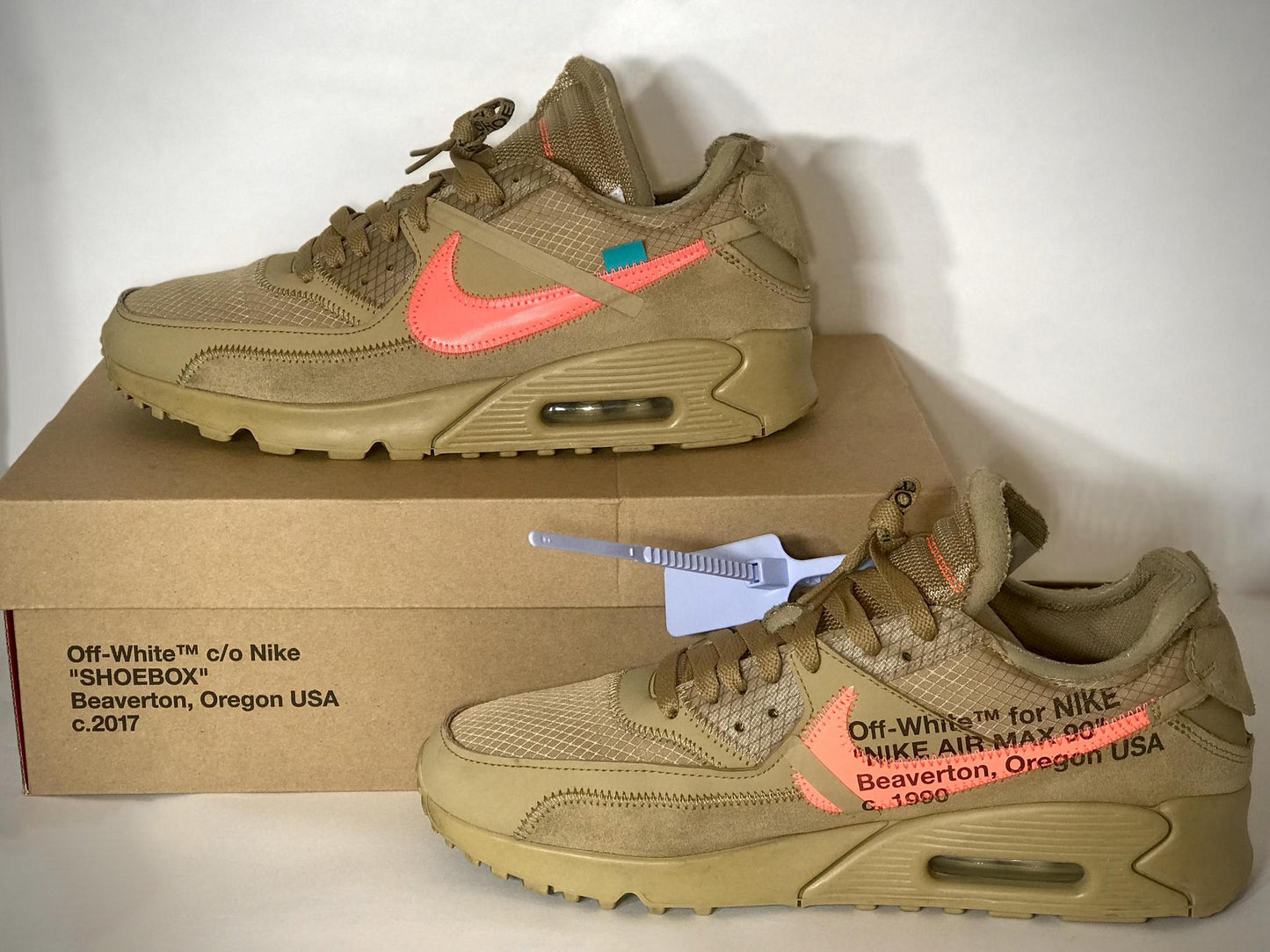 Nike Air Max 90 OFF-WHITE Desert Ore (Pre-owned)