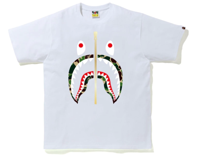 BAPE ABC Camo Shark Tee White/Green