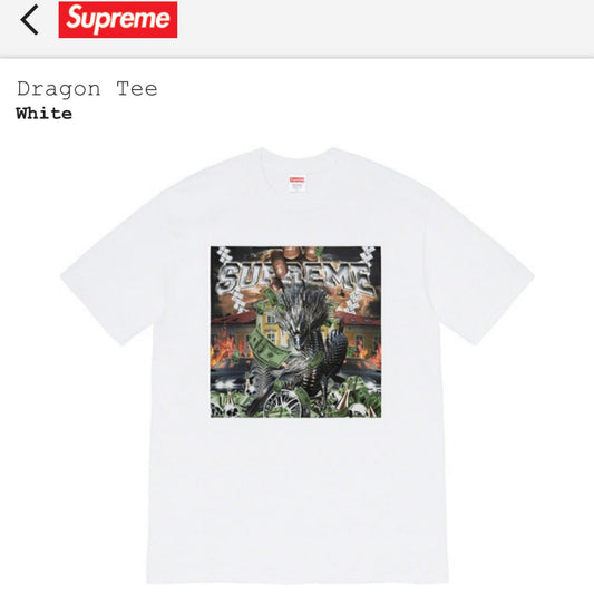 Supreme Dragon Tee White