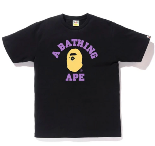 Bape Colors College Tee Purple/Yellow