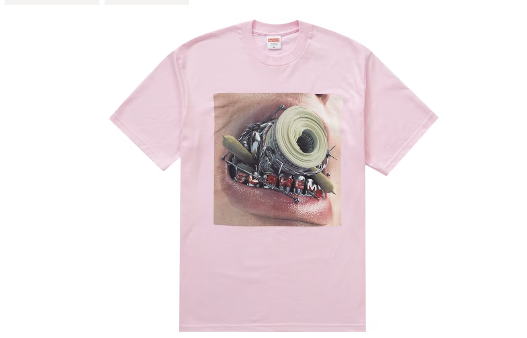 Supreme Braces Tee Light Pink