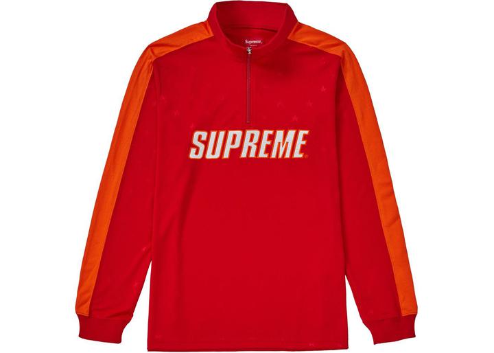 Supreme Track Half Zip Pullover Red