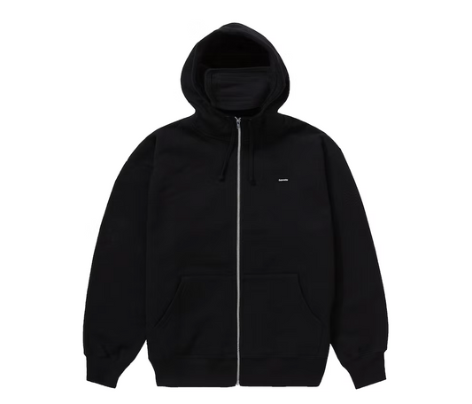 Supreme Small Box Facemask Zip Up Hooded Sweatshirt Black