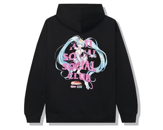 Anti Social Social Club x Good Smile Racing Hatsune Miku Hoodie Black