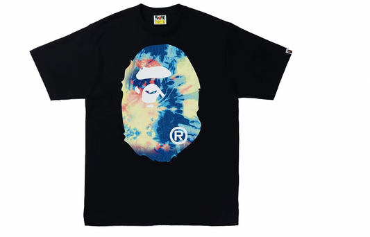 BAPE Tie Dye Big Ape Head Tee Black/Multi