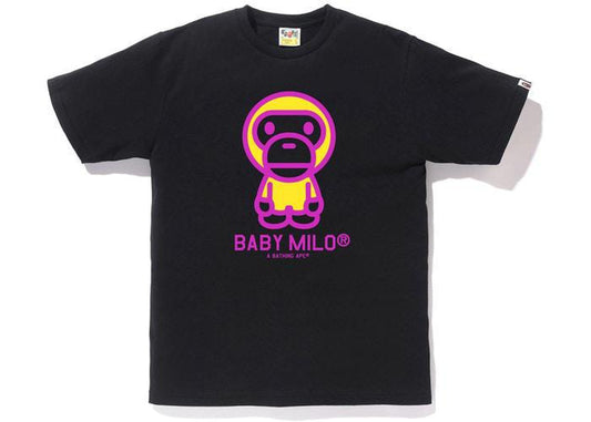 BAPE Neon Baby Milo Tee Black/Orange