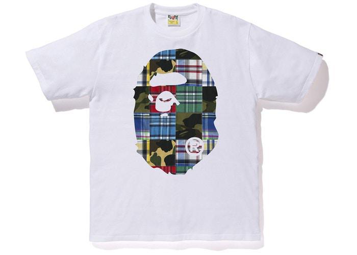 BAPE Patchwork Big Ape Head Tee White