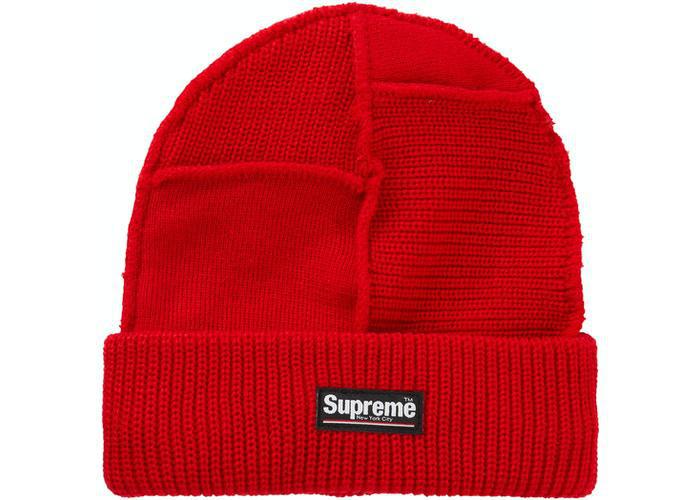 Supreme Paneled Seam Beanie Red