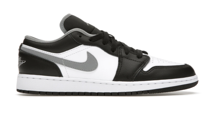 Jordan 1 Low Black White Grey (GS) -  553560 040