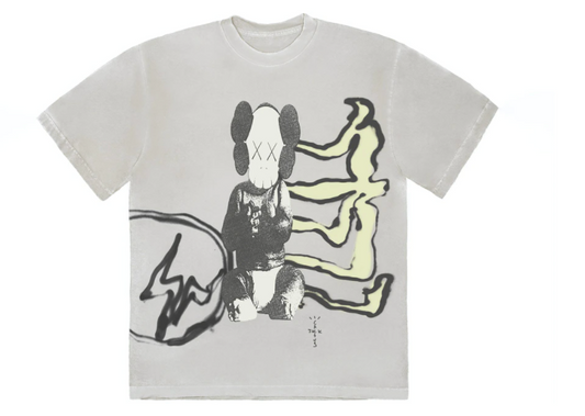 Travis Scott Cactus Jack + Kaws For Fragment Tee Aged Yellow