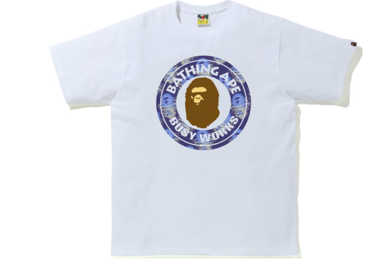 BAPE Storm Busy Works Tee White/Purple