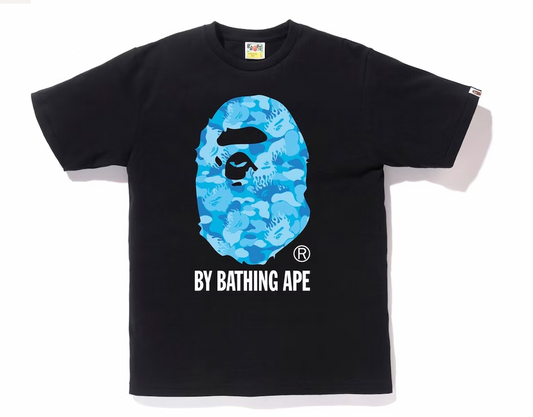 BAPE Fire Camo By Bathing Tee Black/Blue