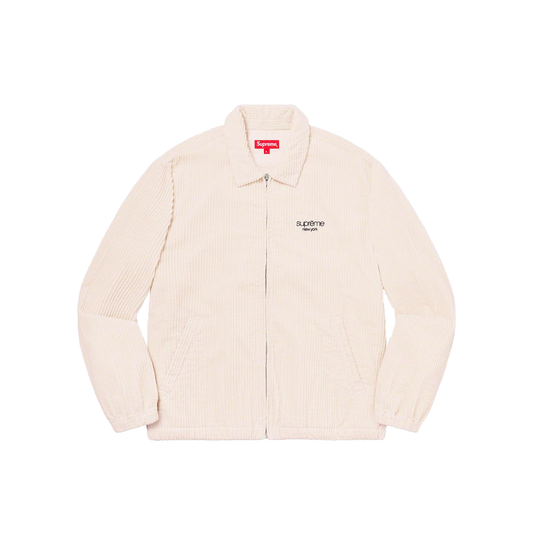 Supreme Wide Wale Corduroy Harrington Jacket Natural