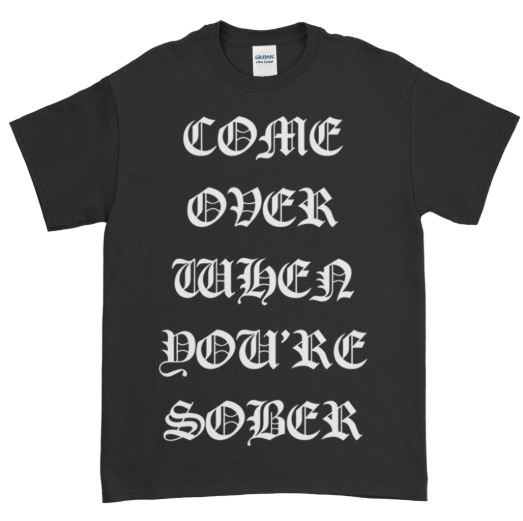 Lil Peep Cowys 2 merch Tee "Come Over When You're Sober"