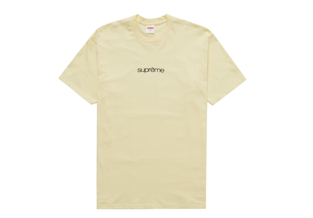 Supreme Classic Logo Tee Pale Yellow