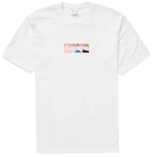 Supreme Emilio Pucci Box Logo Tee White/Dusty Pink