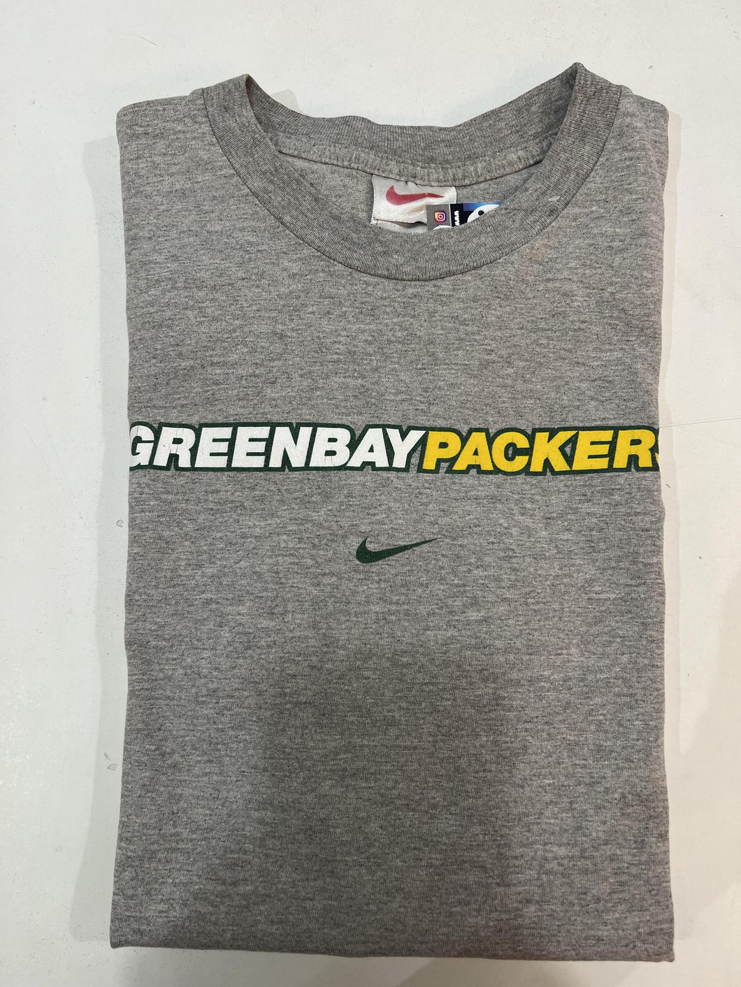 VTG Nike Greenbay Packers Center Swoosh T Shirt L