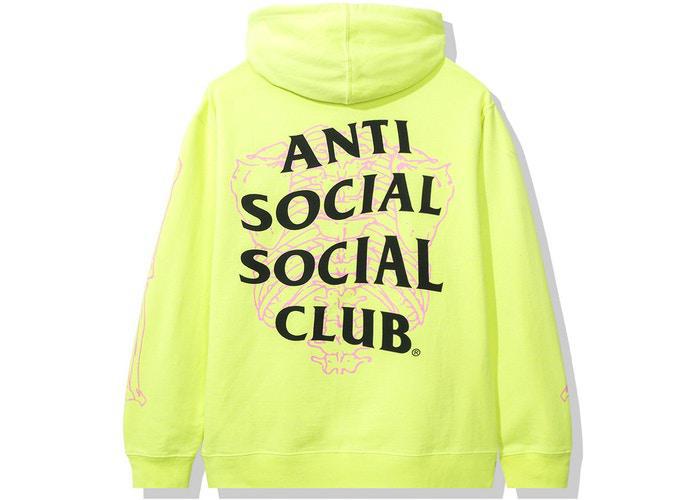 Anti Social Social Club Car Underwater Hoodie Neon Yellow