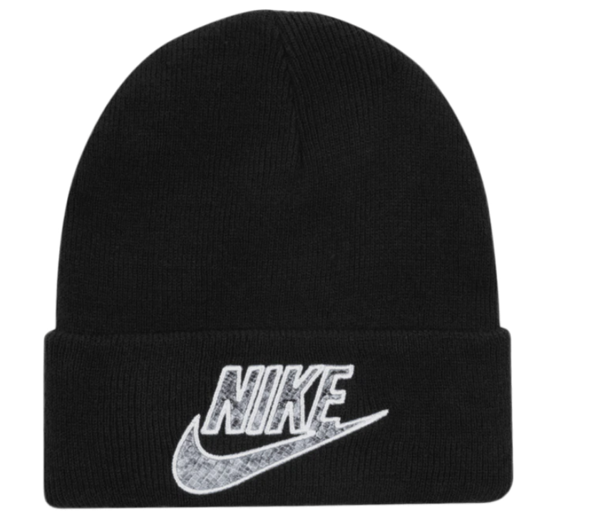 Supreme Nike Snakeskin Beanie Black