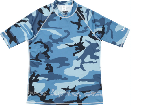 Supreme Cressi Rash Guard Blue Camo