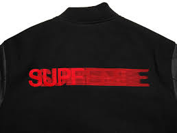 Supreme Motion Logo Varsity Jacket Black