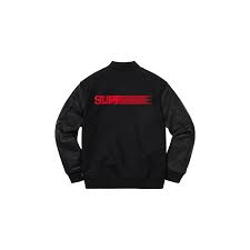 Supreme Motion Logo Varsity Jacket Black