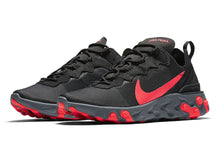 Load image into Gallery viewer, Nike React Element 55 Black Solar Red